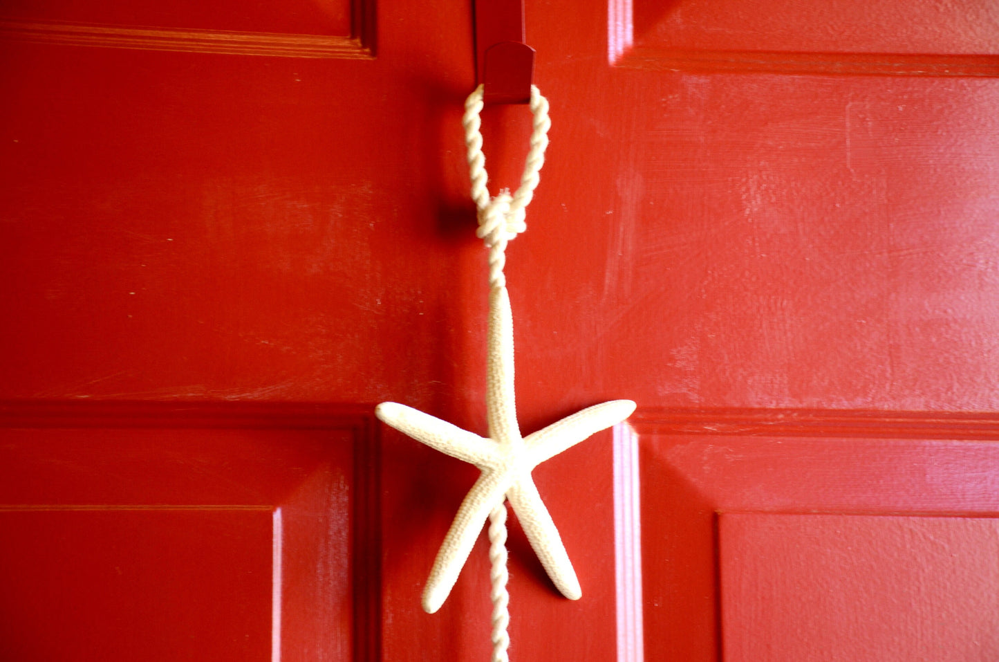 Beachy Wall Decorations, Christmas Door Hanger, Beach Housewarming Gift, Beach Theme Decor, Farmhouse Wall Accent, starfish Lake House Decor