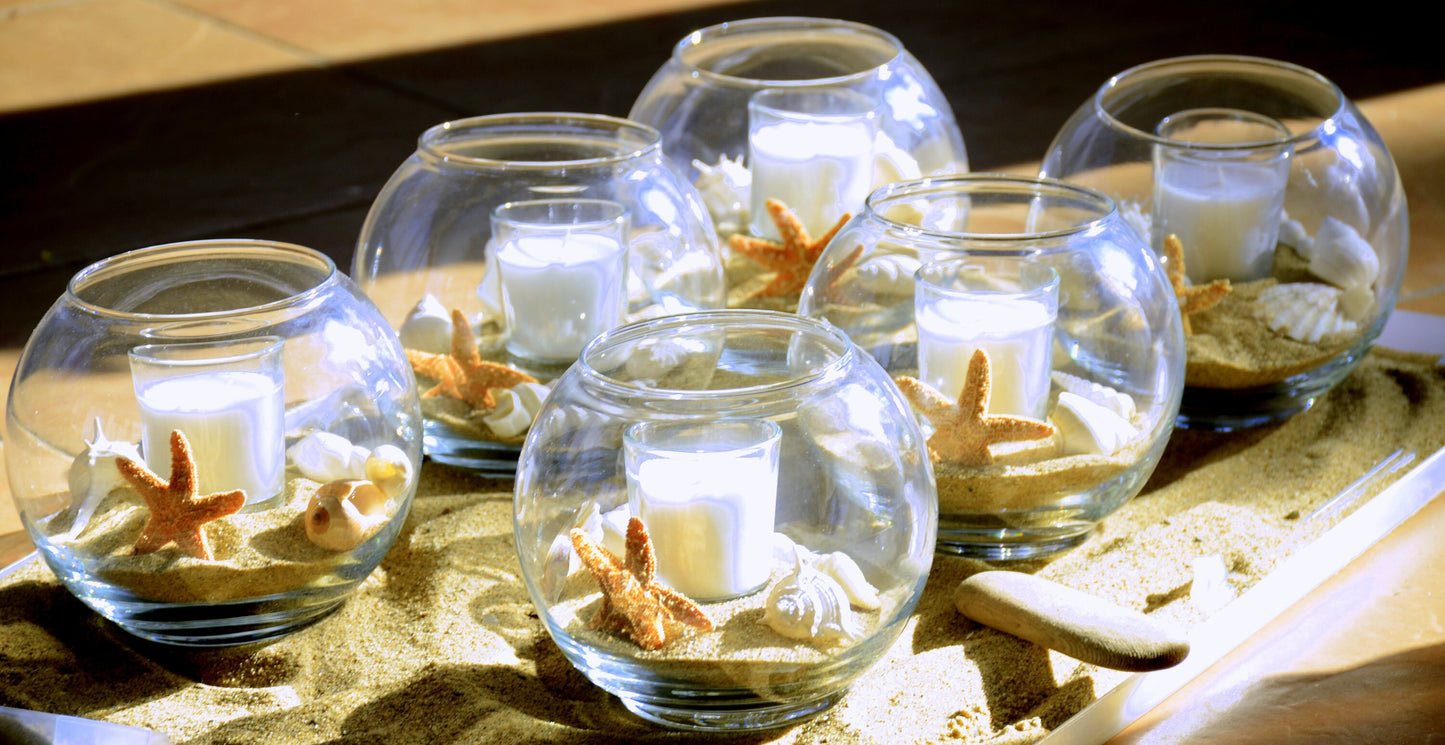 Beach Wedding Table Centerpiece, Coastal Wedding Decor, Wedding Aisle Decoration, Bubble Vase Centerpiece, Beach Decorations for Wedding