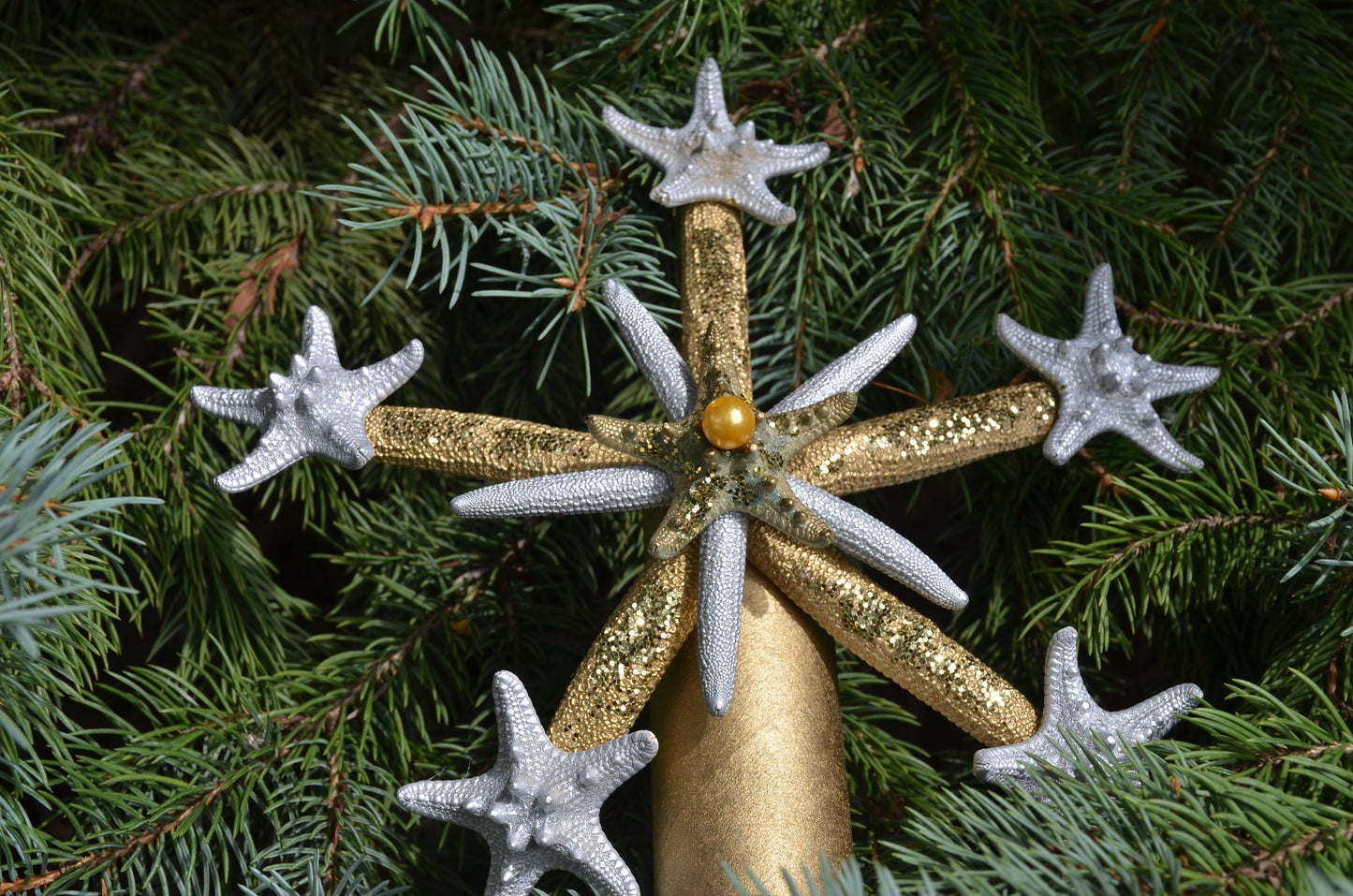 Christmas Tree Topper/Tree Top,Coastal Tree Topper, Beach Tree Topper, Starfish Tree Topper,Beach Christmas,Tree Topper,Nautical Tree Topper