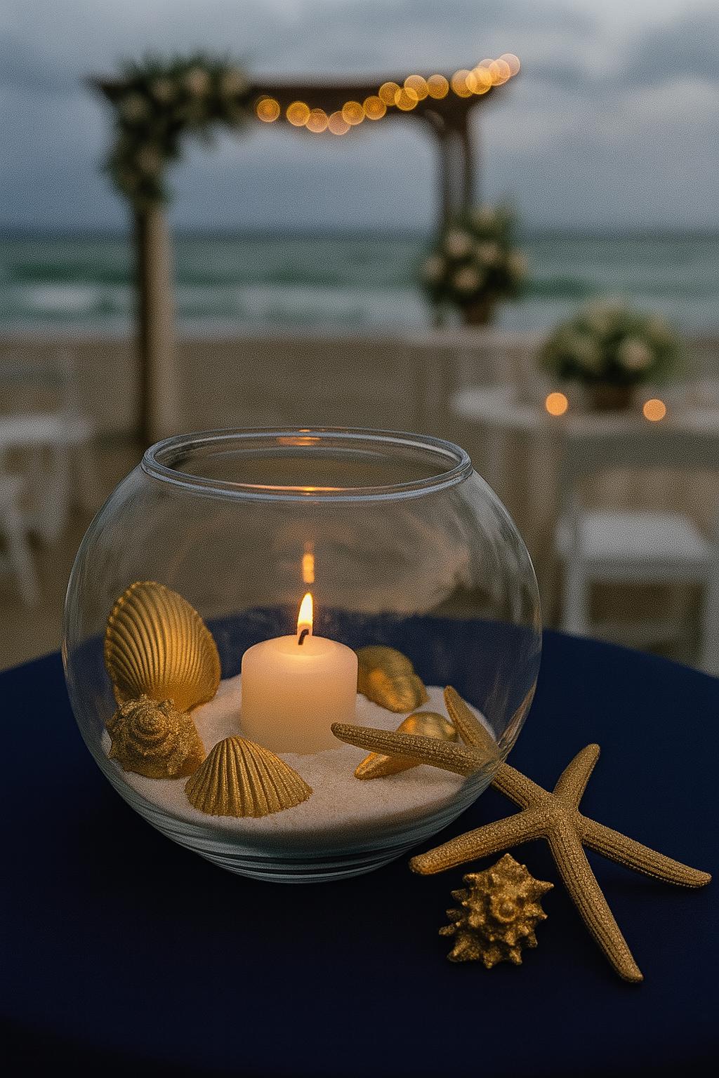 Bulk Sea Wedding Table Centerpiece, Coastal Wedding Decor, Wedding Aisle Decoration, Bubble Vase Centerpiece, Beach Decorations for Wedding