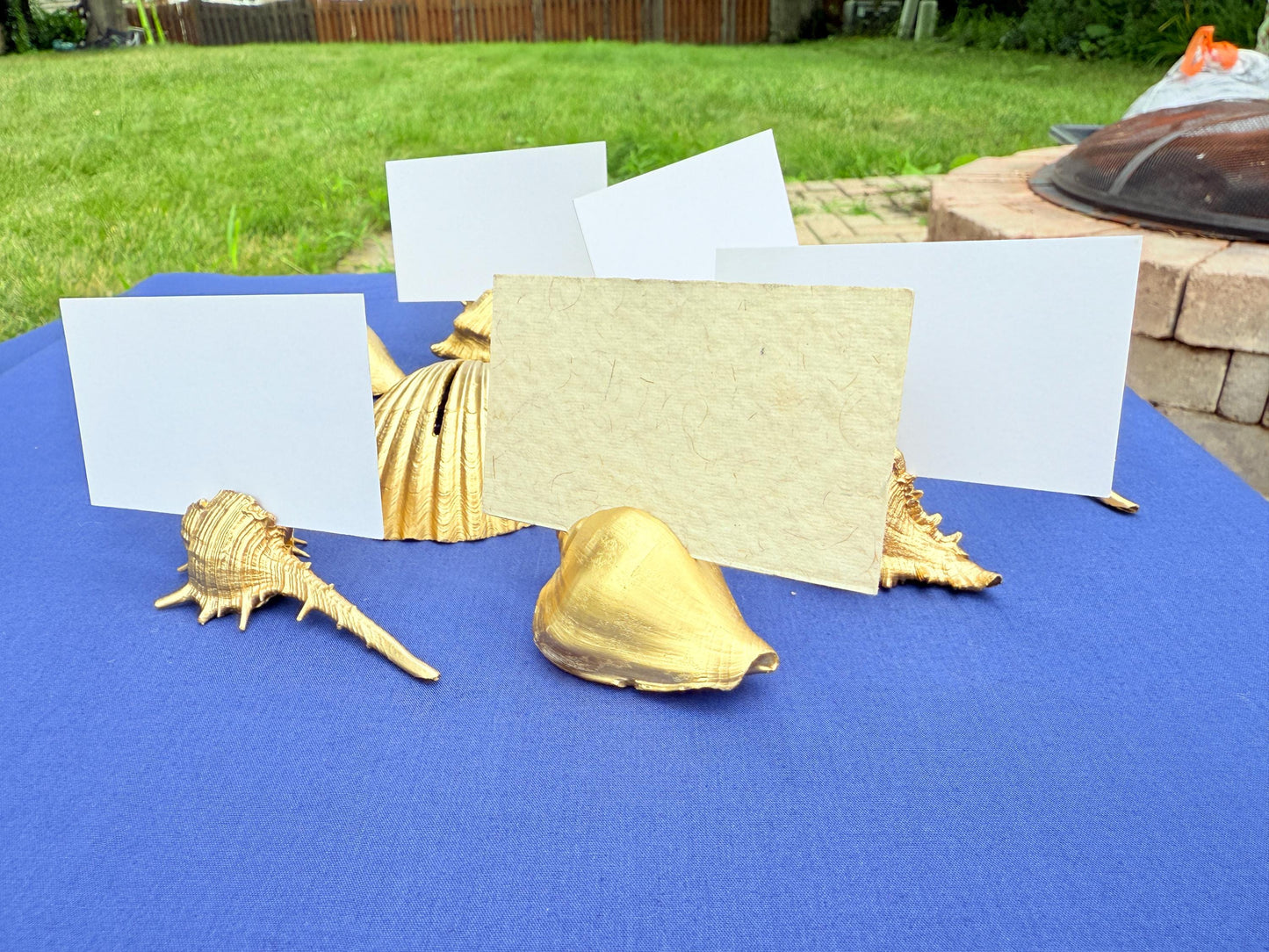 Pack of 15- Escort card holder, beach card holders, seashell place holder, table name holder, rustic wedding decor, nautical table decor,