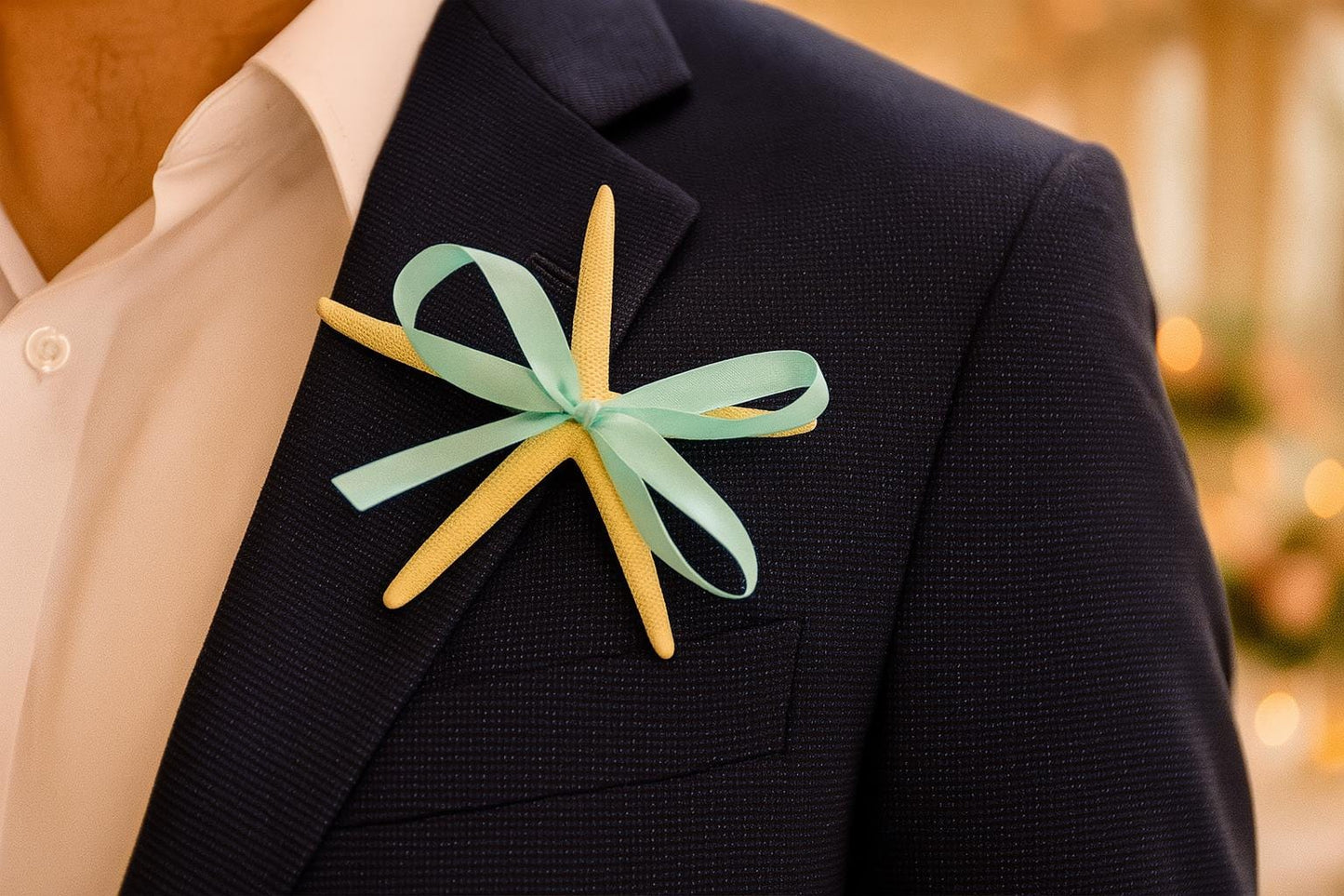 Starfish Boutonniere – Groomsman Lapel Pin, Best Man Lapel, Nautical Wedding Boutonniere, Beach Wedding Lapel, Starfish Pin, button holes