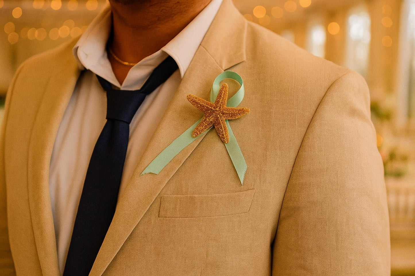 Starfish Boutonniere – Groomsman Lapel Pin, Best Man Lapel, Nautical Wedding Boutonniere, Beach Wedding Lapel, Starfish Pin, button holes