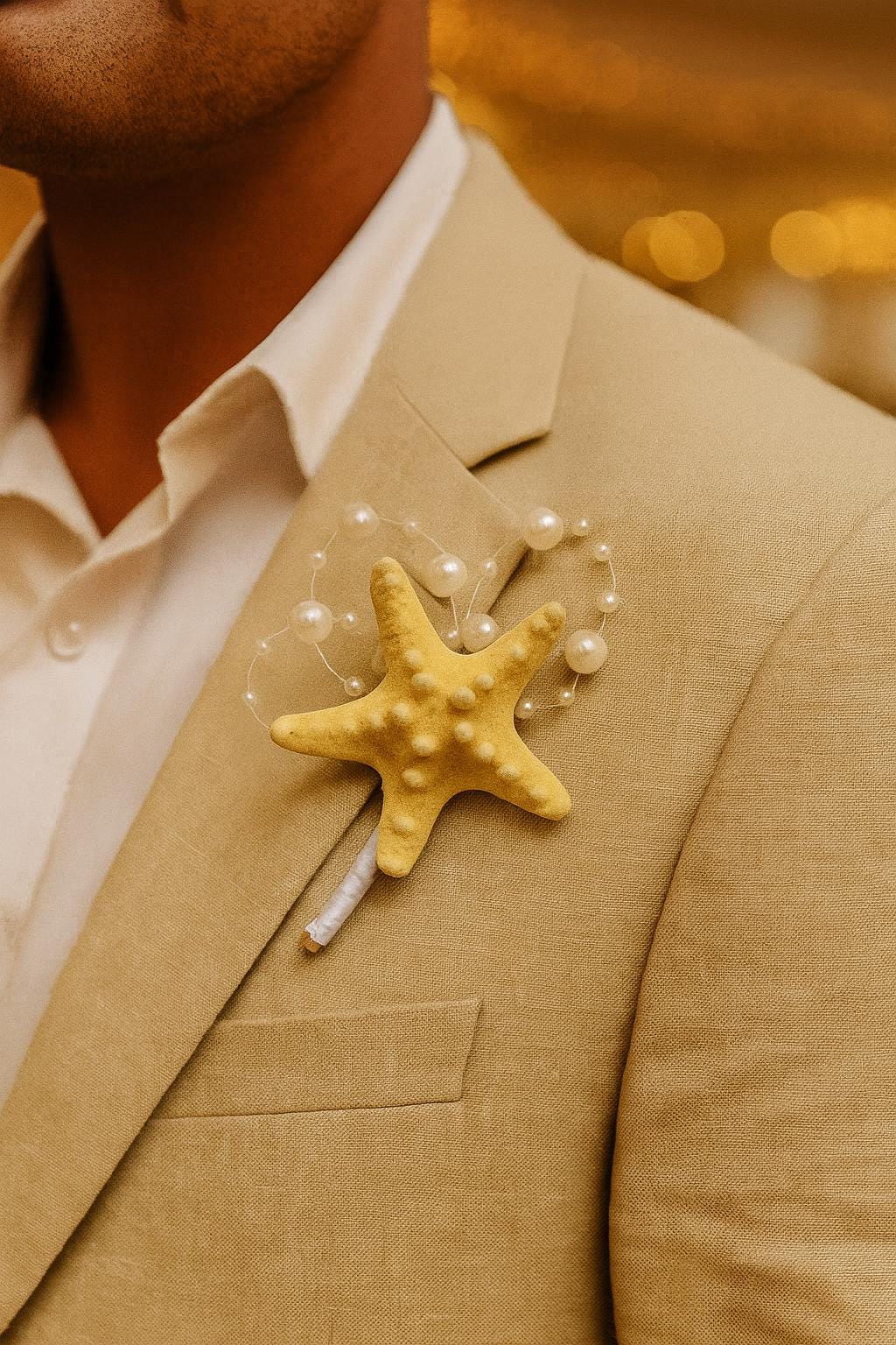 Starfish Boutonniere – Groomsman Lapel Pin, Best Man Lapel, Nautical Wedding Boutonniere, Beach Wedding Lapel, Starfish Pin, button holes