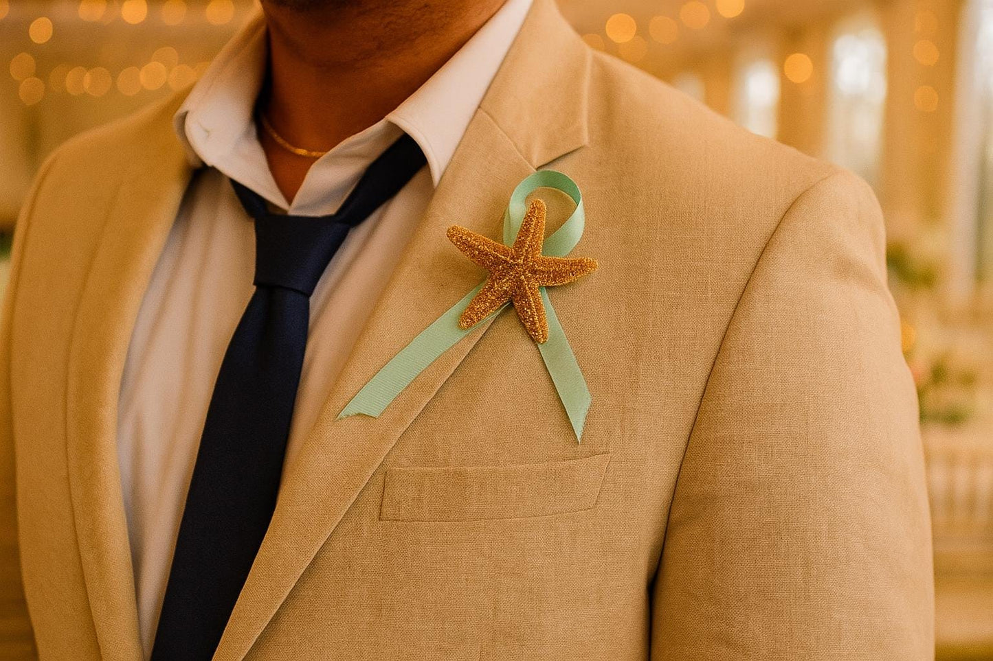 Groomsman lapel,best man lapel,best man boutonniere,boutonniere,starfish boutonniere,starfish lapel,groom button holes,starfish button holes