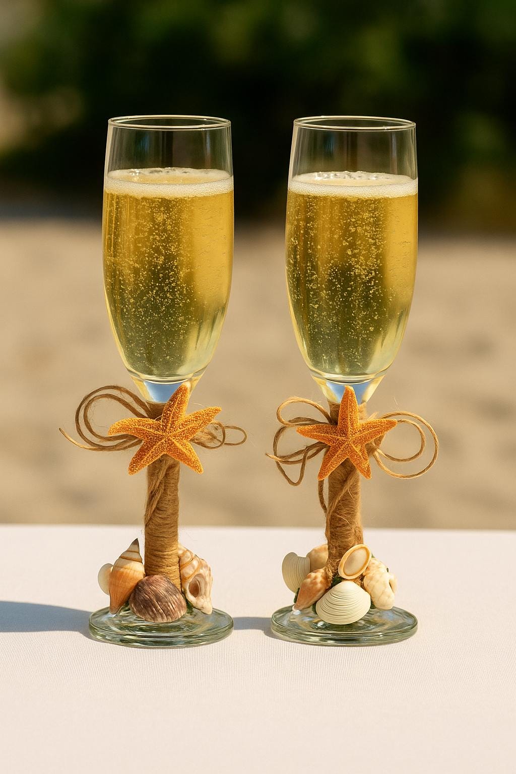Beach Wedding Champagne Glasses, Nautical Toasting Flutes for Couple, Wedding Toast Set, Coastal Wedding Toast, Bride and Groom Glasses