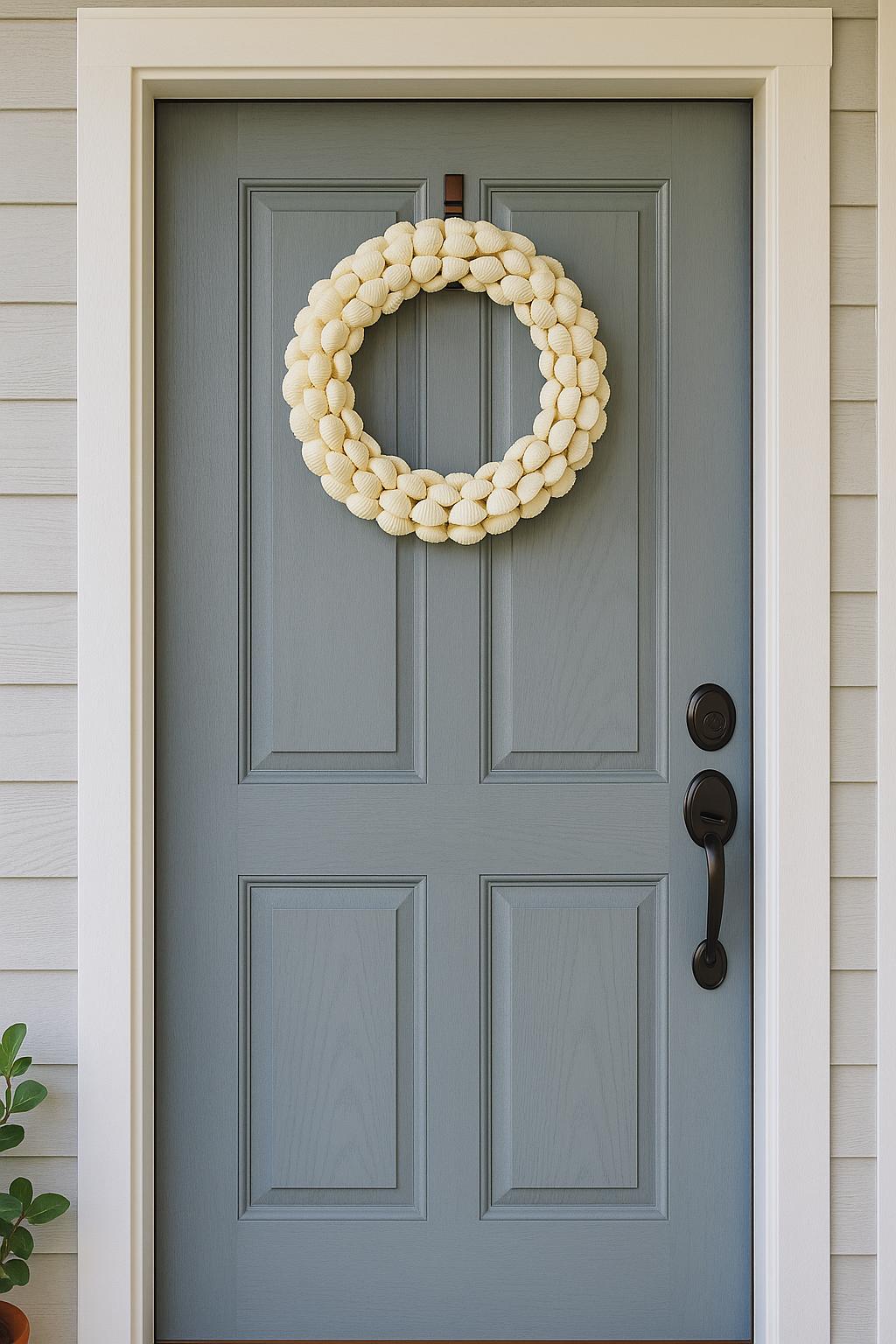 Shell Wreaths for Wall Decor & Front Door, Outdoor Wreath, Fall decor, Coastal Shell Wreath Beachy Home Decor, Christmas gifts, Thanksgiving