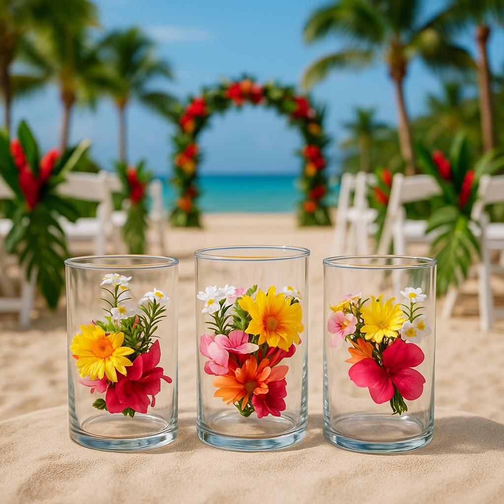 Silk Floral Wedding Centerpiece, Tall Cylinder Vase Decor, Faux Flower Arrangement for Wedding or Home decor, glass Wedding centerpieces