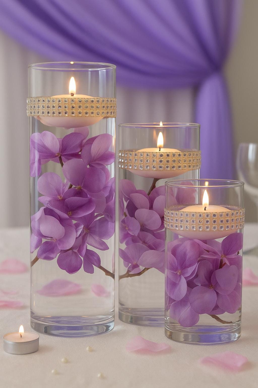 Statement Floral Wedding Decor, Elegant Silk Arrangement in Cylinder Vase, Tall Wedding Centerpiece Idea, Silk Flowers in Tall Cylinder Vase