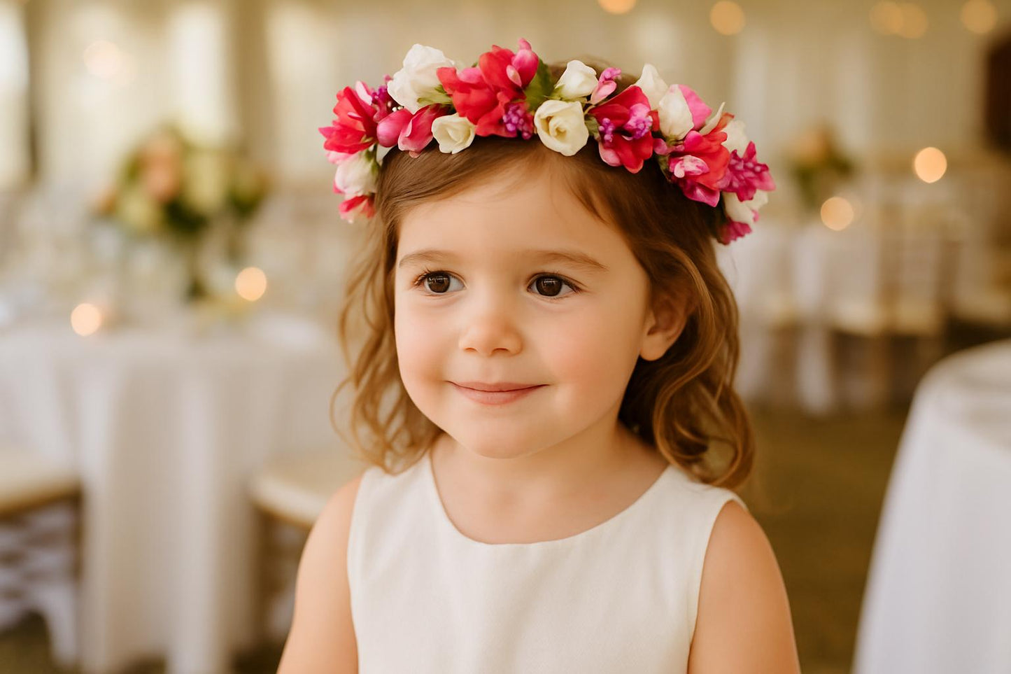 Boho Flower Crown β Bridal Flower Tiara, Wedding Wreath, Half Head Floral Wreath, Boho Wedding Hairpiece, Flower Wedding Crown, Bridal Tiara