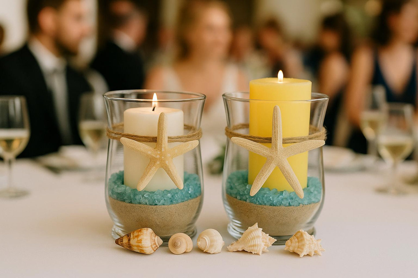 Beach Wedding Centerpiece, Nautical Decor Vase, Rustic Wedding Table Decor, Coastal Centerpiece, Beach House Decoration, Farmhouse decor