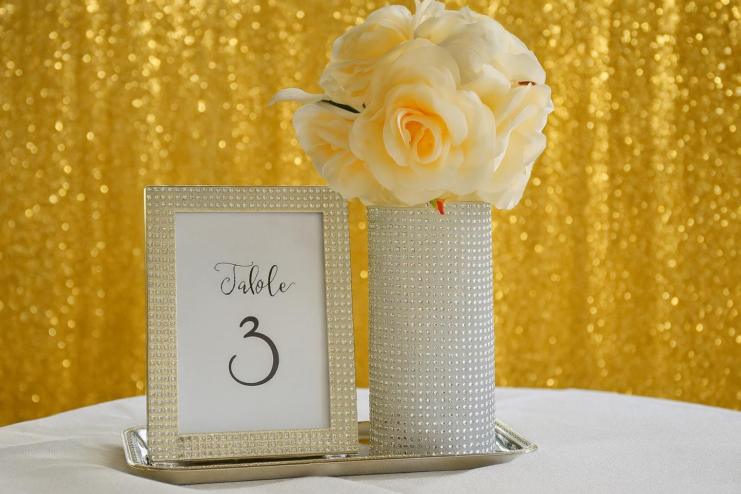 Set of 12- Centerpieces, Glam Centerpieces, Cylinder Vases, Rhinestone Decor, Quinceanera & Sweet 16 Decor, Wedding Table Decor, Bling Vase
