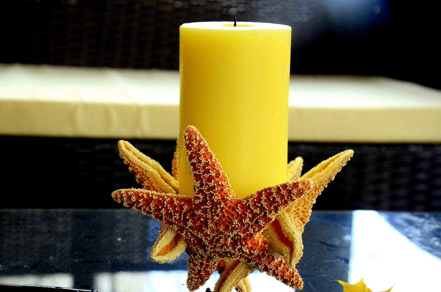 Farmhouse table decor, wedding table centerpiece, Starfish Candle Holder, Nautical Centerpiece, Beach Wedding Candle, Thanksgiving Decor