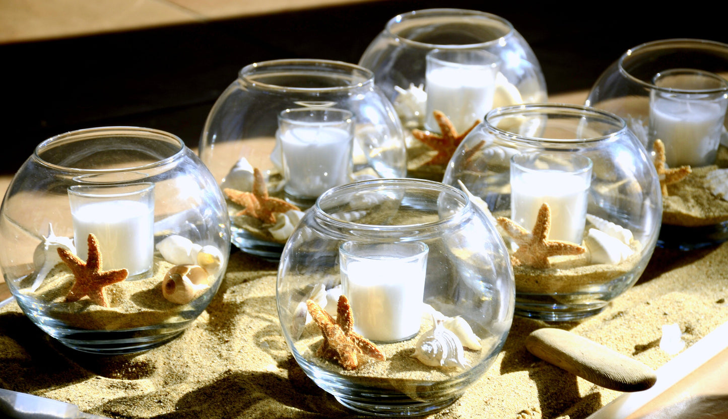 Set of 6 Wedding decor,Beach decor,wedding decoration,Summer wedding,Candle holder,Aisle decoration,Beach wedding,rustic wedding decor,decor