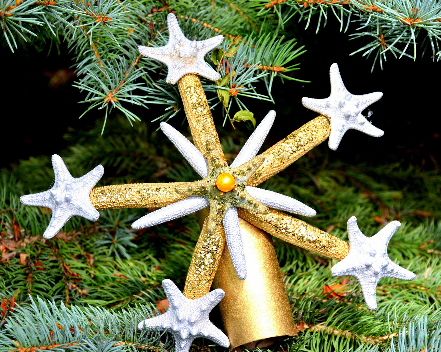 Christmas Tree Topper/Tree Top,Coastal Tree Topper, Beach Tree Topper, Starfish Tree Topper,Beach Christmas,Tree Topper,Nautical Tree Topper