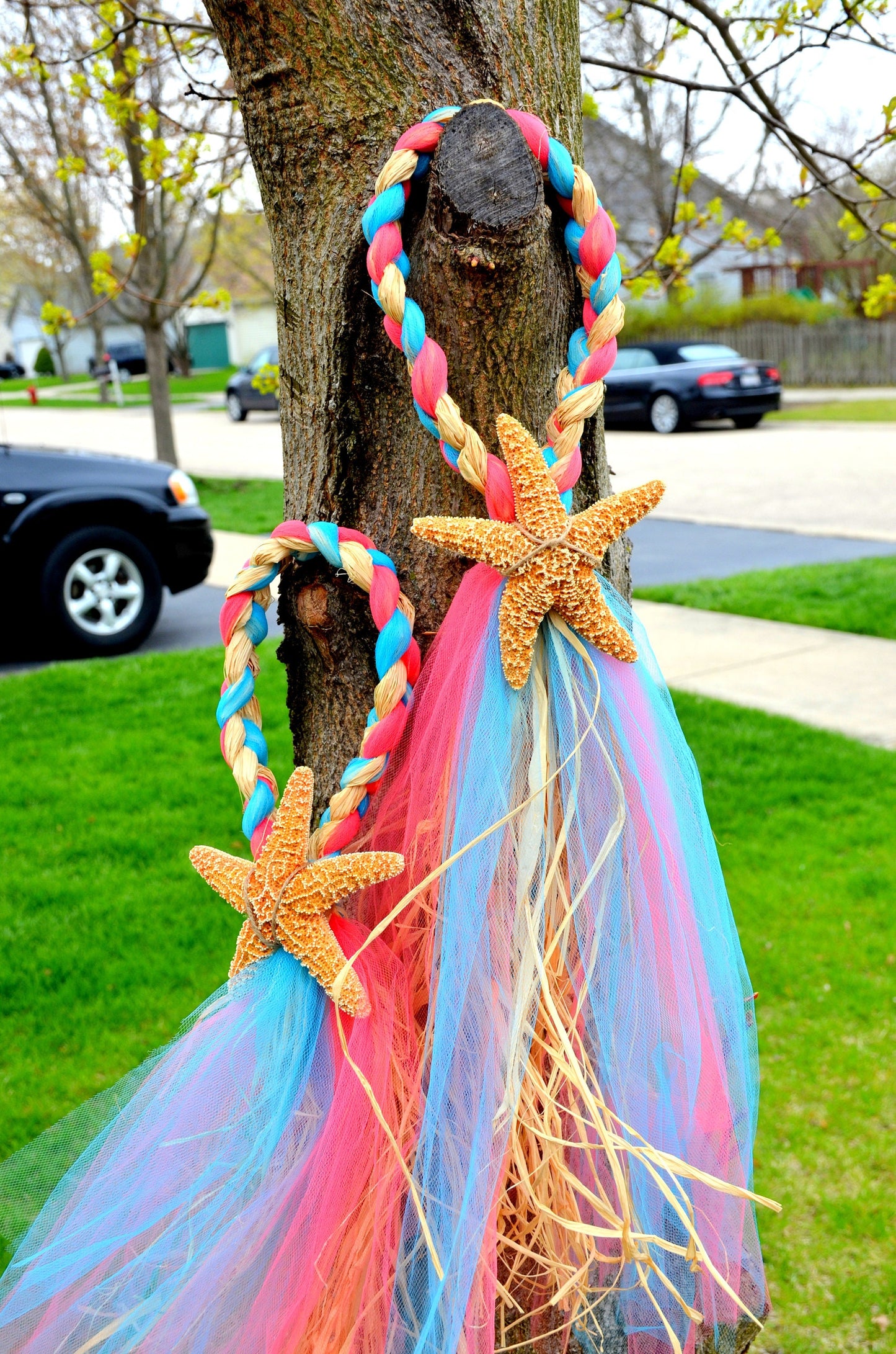 Raffia Chair Decorations for Beach Wedding, Aisleway Hanging Decor, Coastal Walkway Accents, Engagement Ceremony Decor,coastal theme wedding