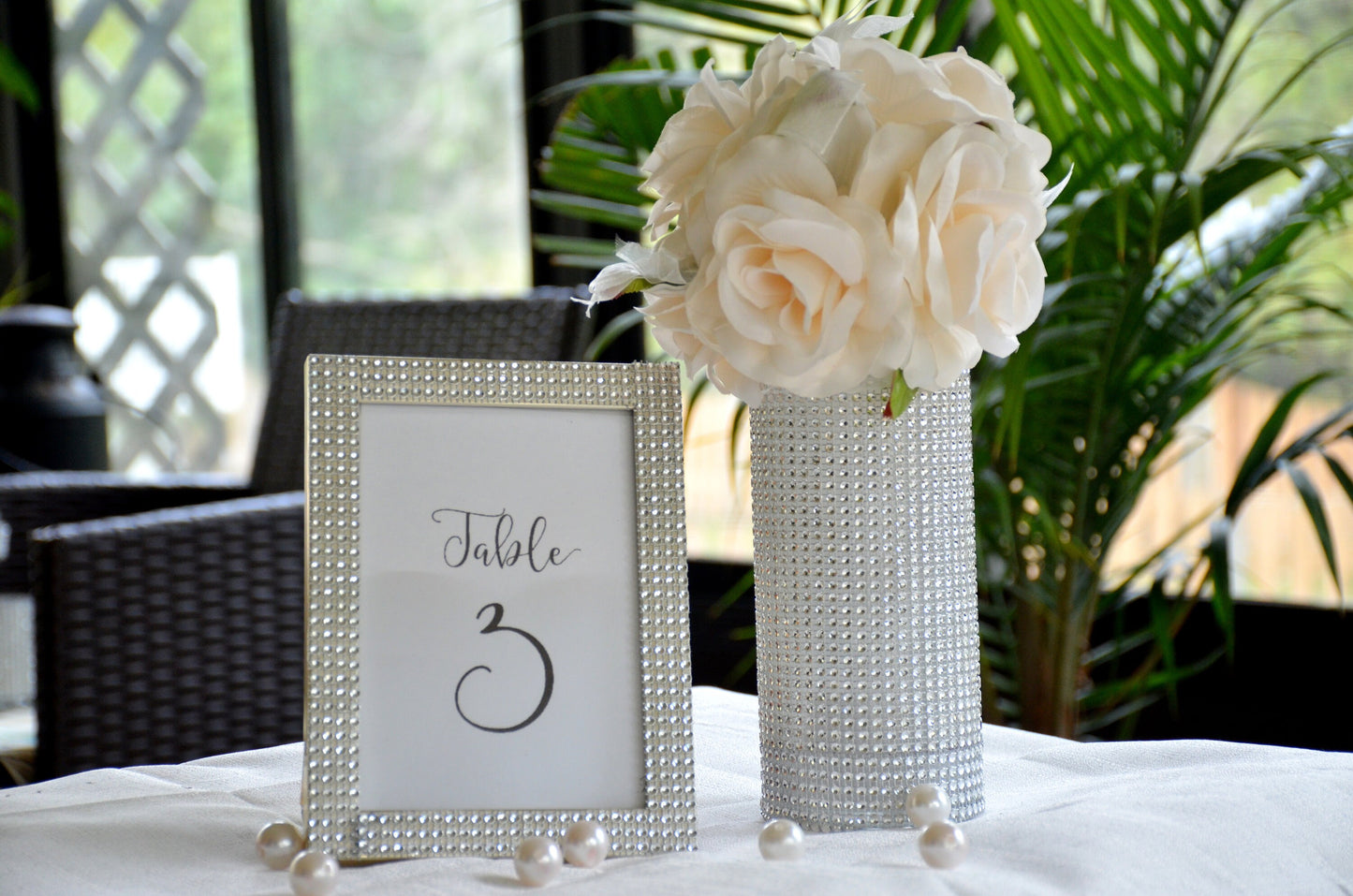 Glam Centerpieces, Cylinder Vases, Rhinestone Decor, Quinceanera & Sweet 16 Decor, Wedding Table Decor, Bling Vase, Luxury Party Decoration