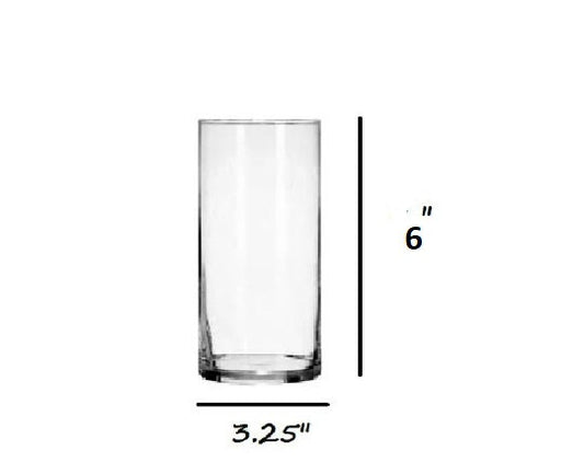 Tall cylinder vase - 6" Vase, Glass vase, plain glass case, Cylinder vase for decor, candle holder cylinder vase,Floral decor cylinder vase