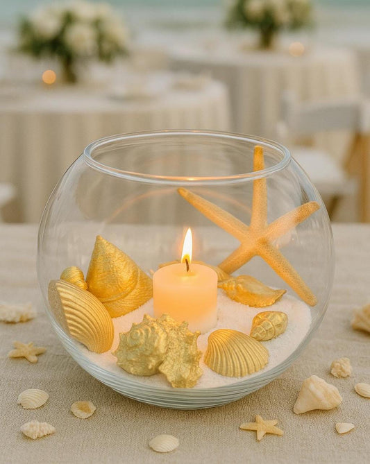Beach Wedding Table Centerpiece, Coastal Wedding Decor, Wedding Aisle Decoration, Bubble Vase Centerpiece, Beach Decorations for Wedding