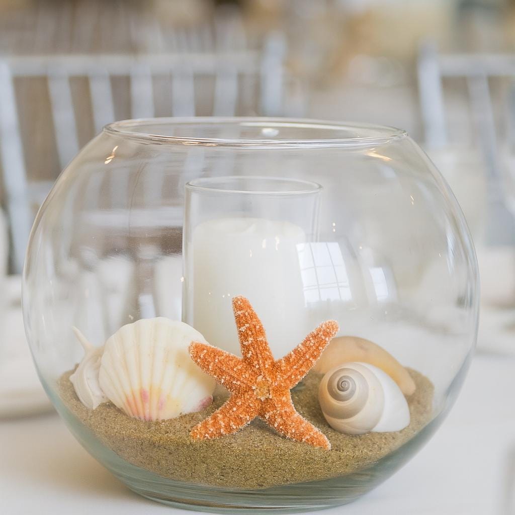 Set of 6 Wedding decor,Beach decor,wedding decoration,Summer wedding,Candle holder,Aisle decoration,Beach wedding,rustic wedding decor,decor