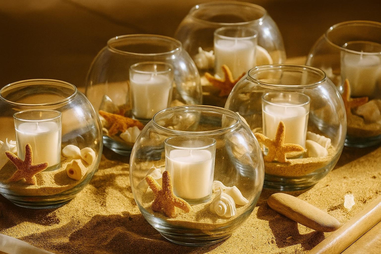 Set of 6 Wedding decor,Beach decor,wedding decoration,Summer wedding,Candle holder,Aisle decoration,Beach wedding,rustic wedding decor,decor