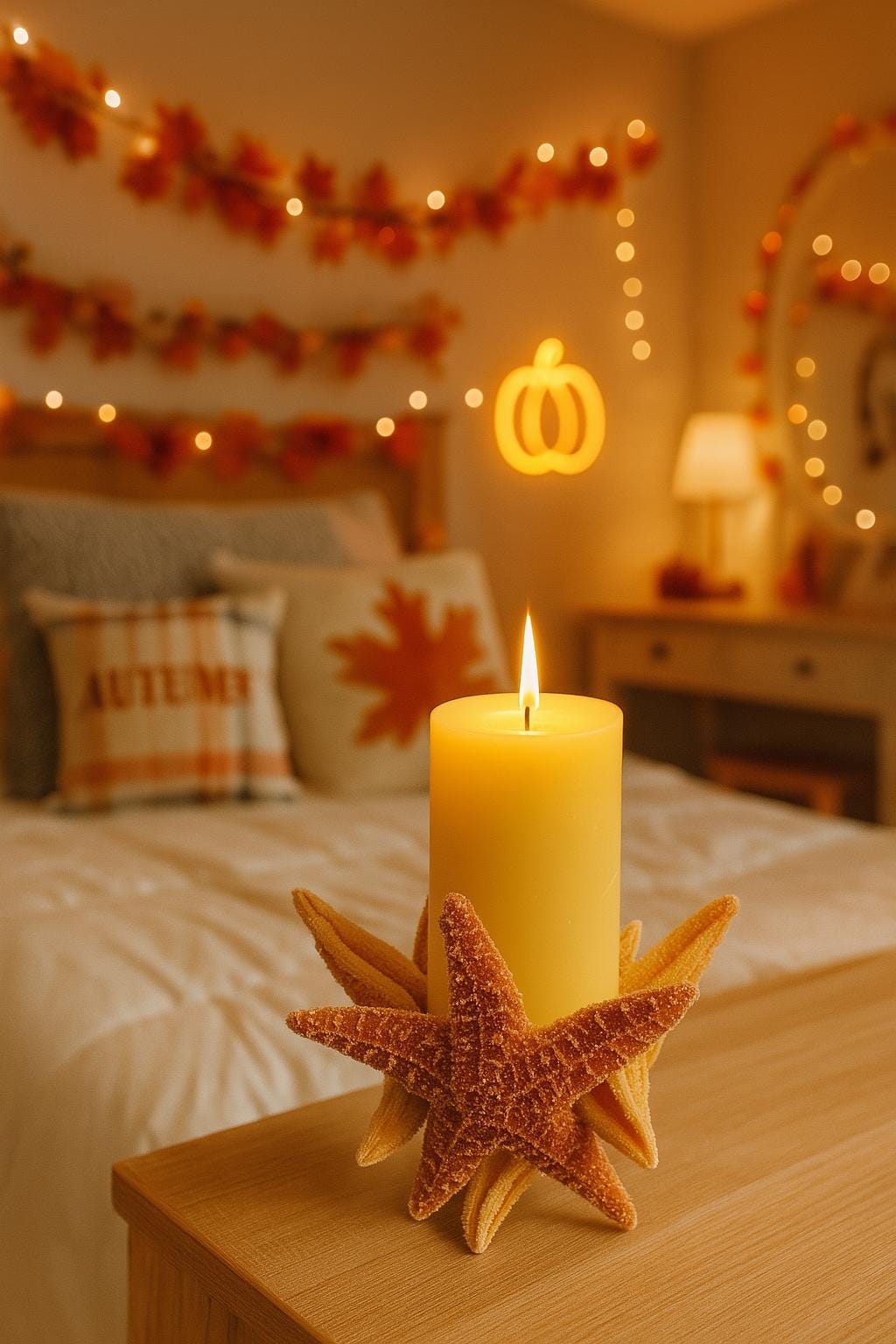 Farmhouse table decor, wedding table centerpiece, Starfish Candle Holder, Nautical Centerpiece, Beach Wedding Candle, Thanksgiving Decor