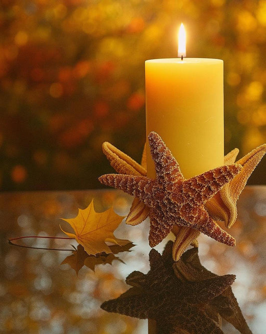 Farmhouse table decor, wedding table centerpiece, Starfish Candle Holder, Nautical Centerpiece, Beach Wedding Candle, Thanksgiving Decor