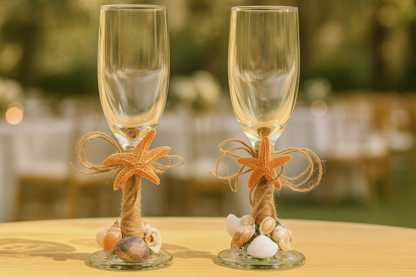 Beach Wedding Champagne Glasses, Nautical Toasting Flutes for Couple, Wedding Toast Set, Coastal Wedding Toast, Bride and Groom Glasses