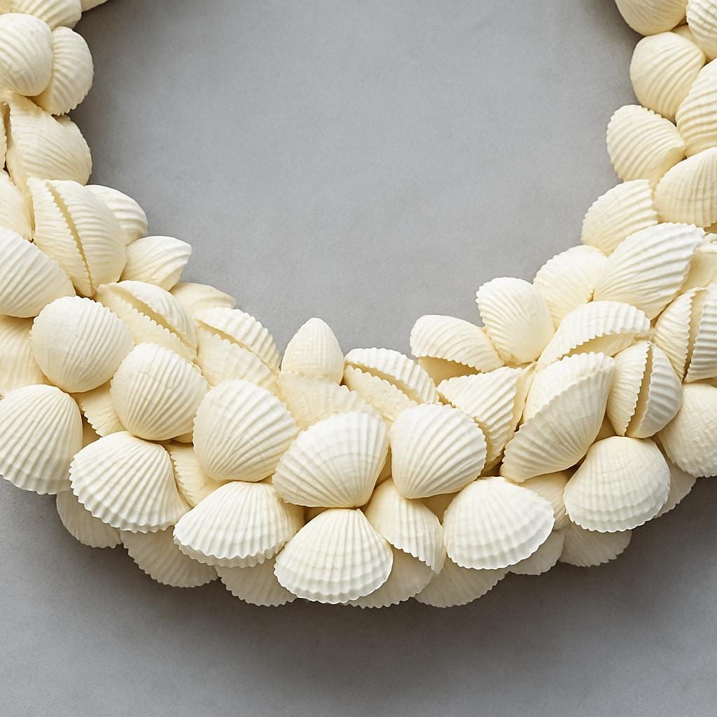 Shell Wreaths for Wall Decor & Front Door, Outdoor Wreath, Fall decor, Coastal Shell Wreath Beachy Home Decor, Christmas gifts, Thanksgiving