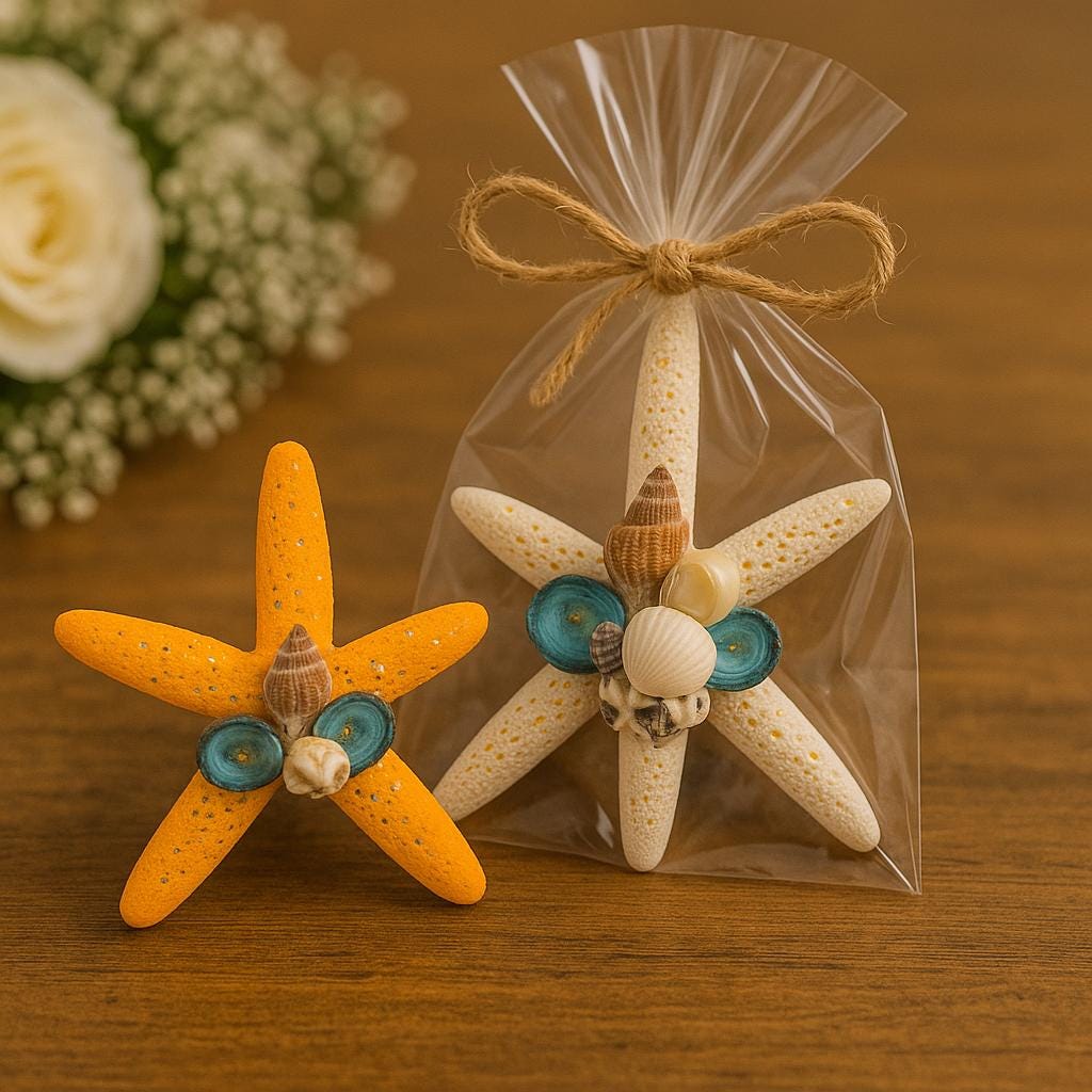 Beach Wedding Favor – Starfish Magnet, Coastal Fridge Decor, Nautical Bridal Shower Gift, Starfish Kitchen Magnet
