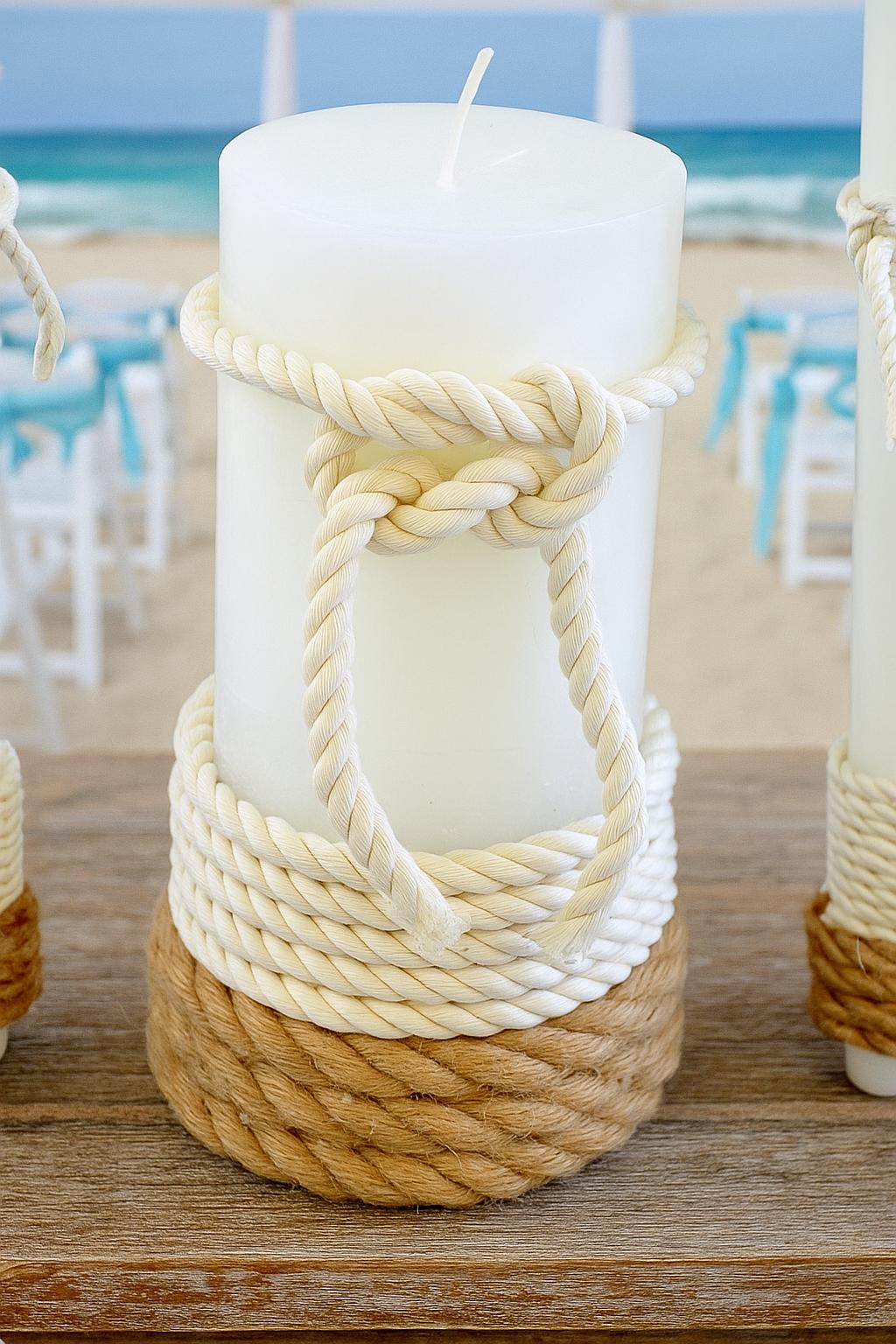 Wedding Unity Candle for Beach Wedding, Unity Candle Set, Vow Renewal, Nautical Wedding Ceremony Candle, Coastal Ceremony taper Candle