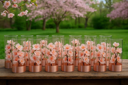 Set of 5- Wedding Floral Arrangement, Wedding Centerpieces, Silk Floral Arrangement, Wedding Floral Decor, Floating Candle Centerpiece