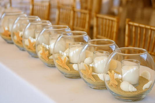 Set of 6 Wedding decor,Beach decor,wedding decoration,Summer wedding,Candle holder,Aisle decoration,Beach wedding,rustic wedding decor,decor