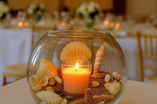 Beach Wedding Table Centerpiece, Coastal Wedding Decor, Wedding Aisle Decoration, Bubble Vase Centerpiece, Beach Decorations for Wedding