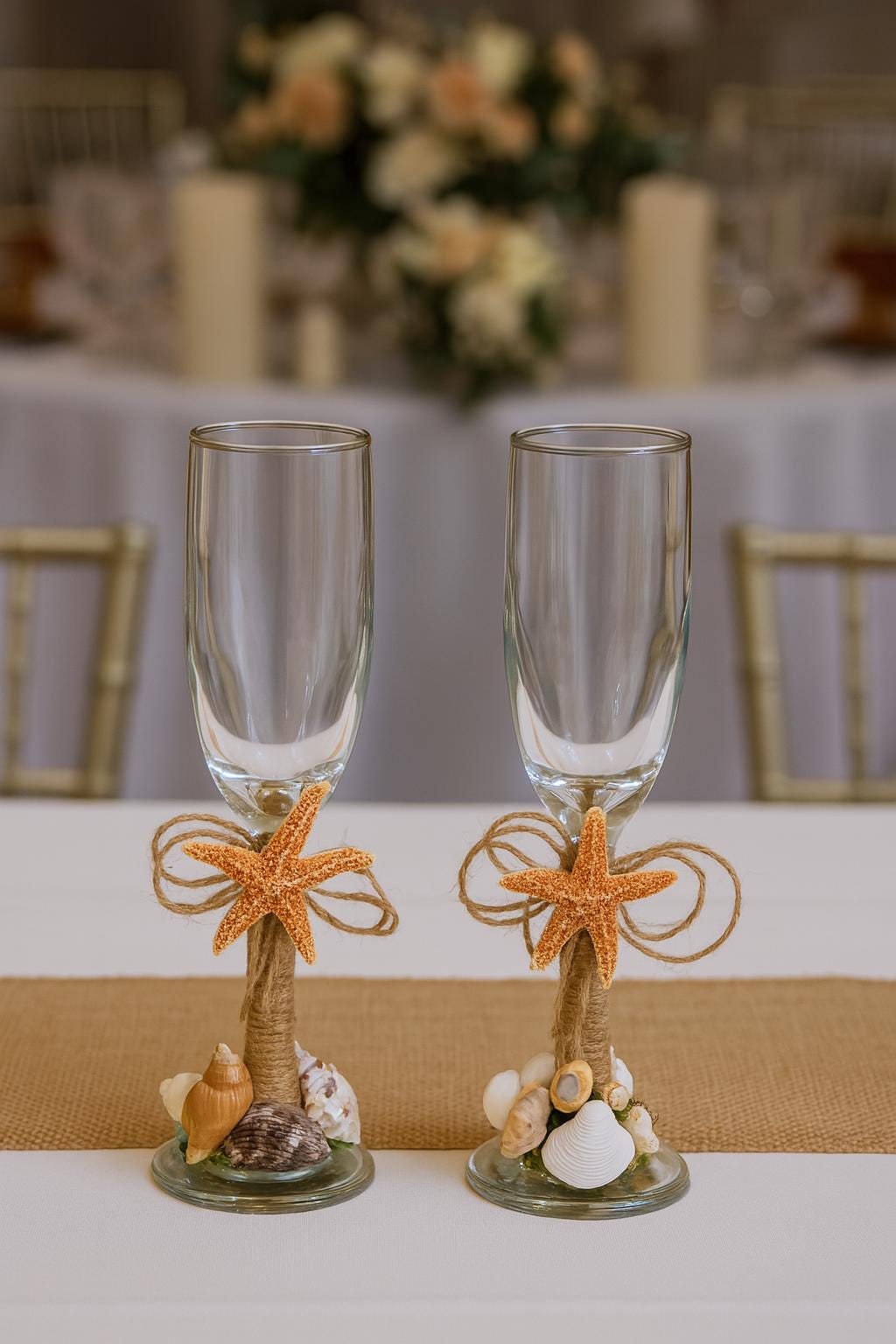 Beach Wedding Champagne Glasses, Nautical Toasting Flutes for Couple, Wedding Toast Set, Coastal Wedding Toast, Bride and Groom Glasses