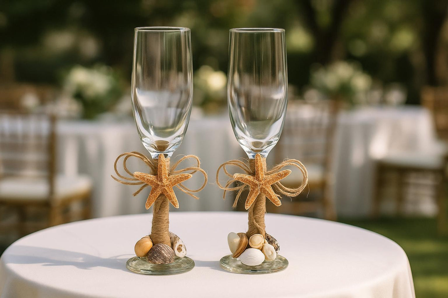 Beach Wedding Champagne Glasses, Nautical Toasting Flutes for Couple, Wedding Toast Set, Coastal Wedding Toast, Bride and Groom Glasses
