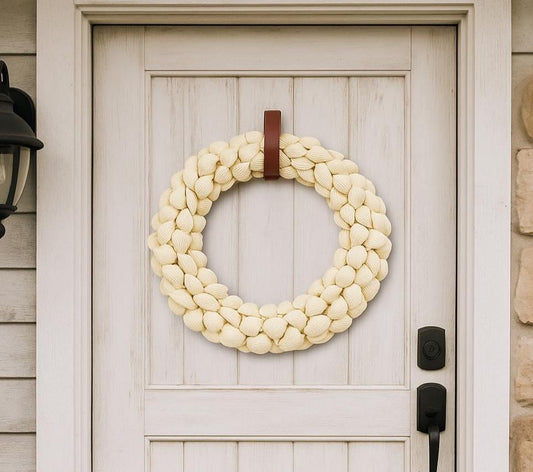 Shell Wreaths for Wall Decor & Front Door, Outdoor Wreath, Fall decor, Coastal Shell Wreath Beachy Home Decor, Christmas gifts, Thanksgiving