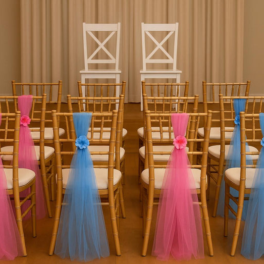 6-Baby Shower Chair Decor, Beach Chair Hanger, Luau Party Decor, Aisle Decoration, Church Wedding Decor, Baby shower, Gender reveal party