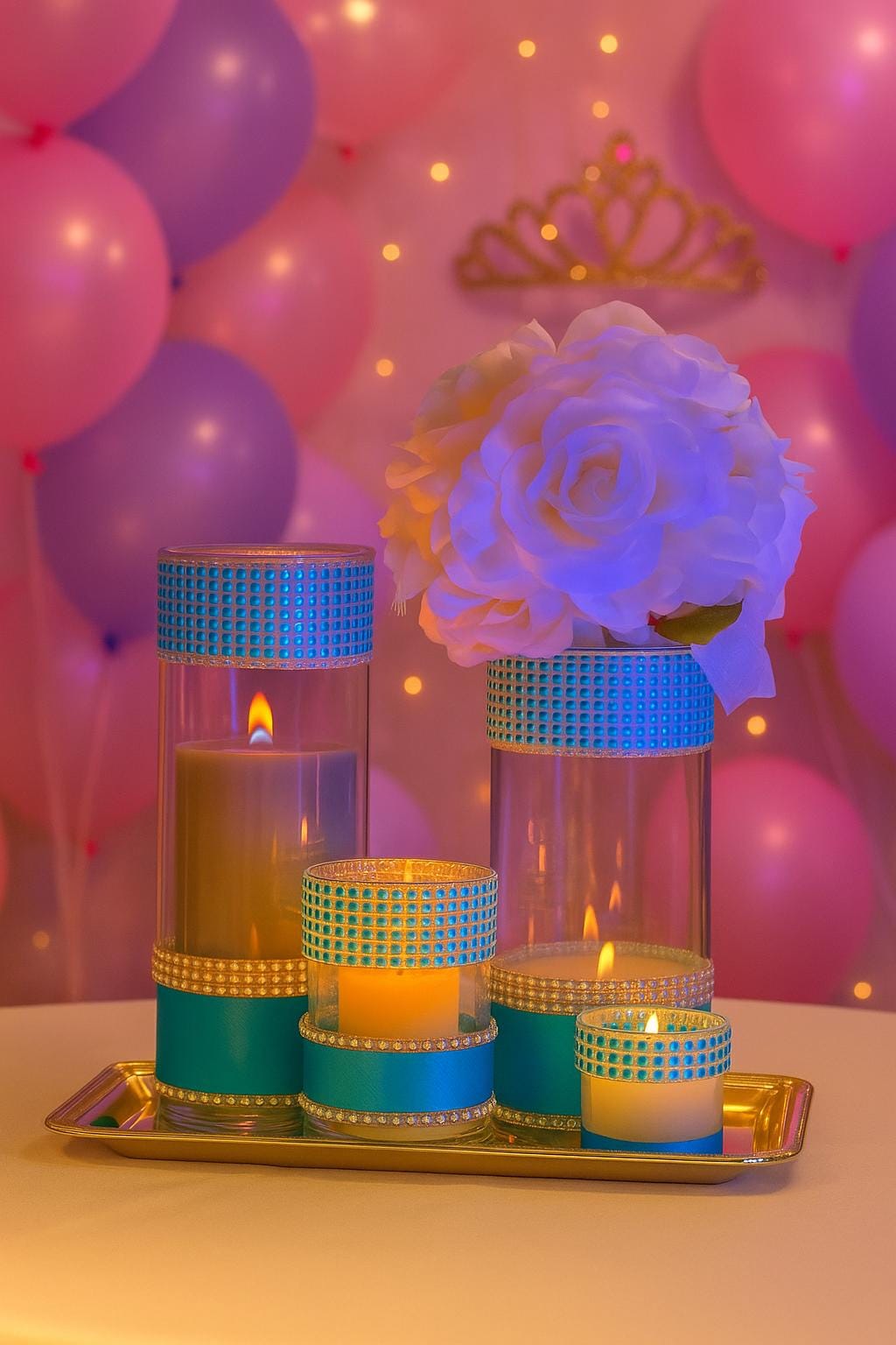 Bling Wedding decor, Quinceañera Centerpieces, Sweet 16 Table Decor, Glam Rhinestone Vases, Birthday Party Decoration, Sparkle Event Decor,