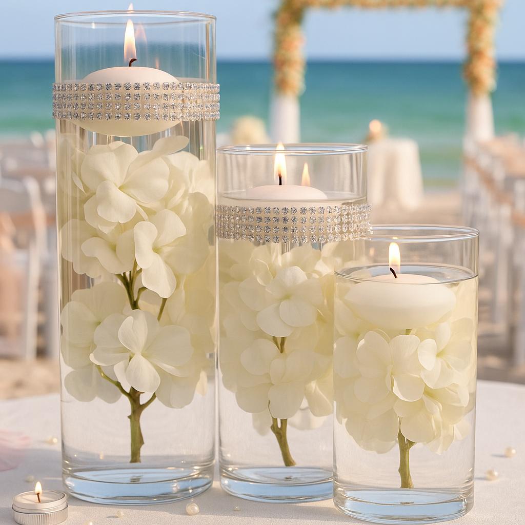 Statement Floral Wedding Decor, Elegant Silk Arrangement in Cylinder Vase, Tall Wedding Centerpiece Idea, Silk Flowers in Tall Cylinder Vase