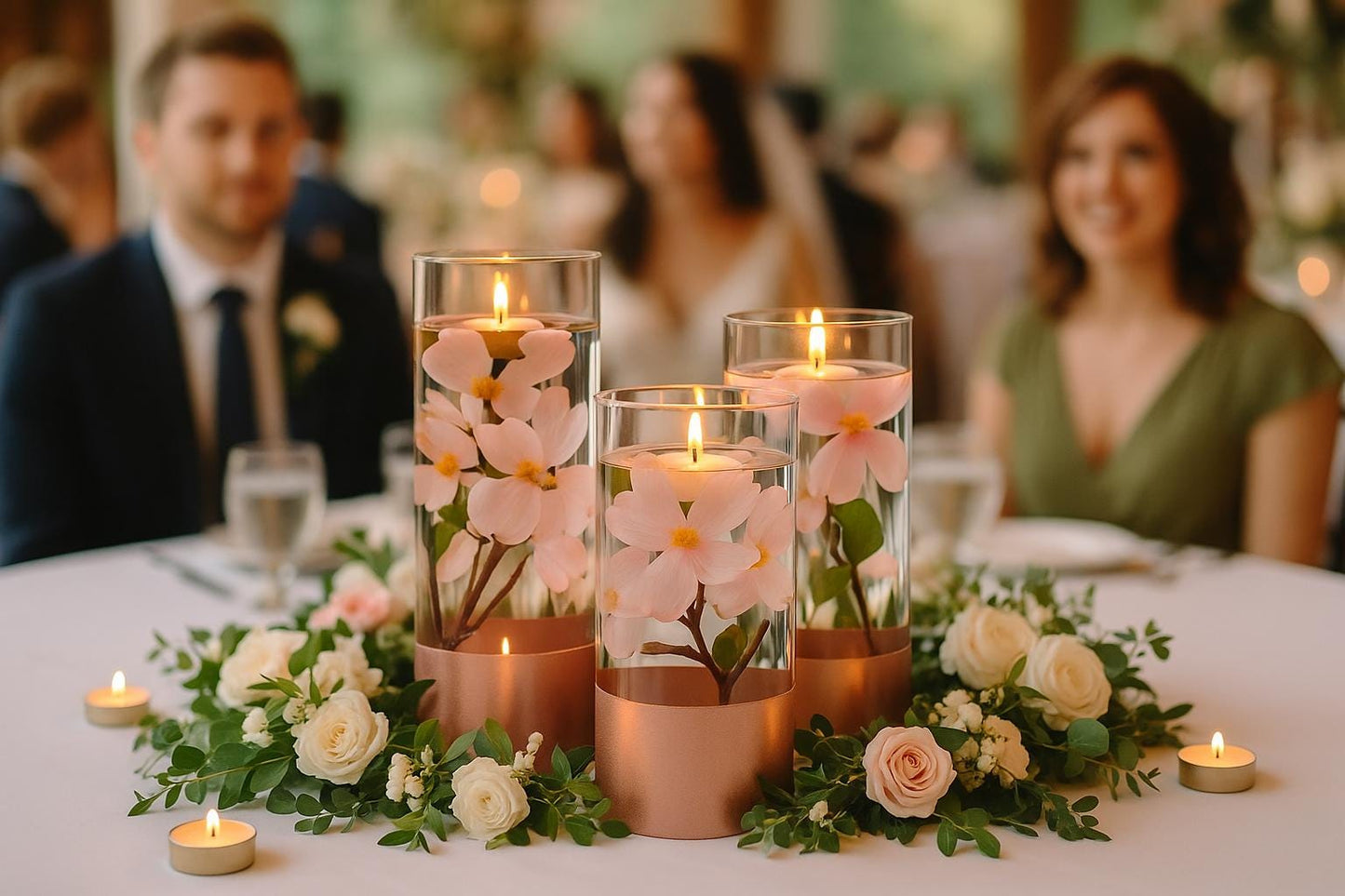 Elegant Wedding Floral Arrangement, Silk Wedding Centerpiece, Romantic Bedroom Decor,  Floral Table Decoration, wedding table flowers